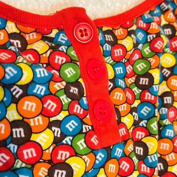 M&M’s World Candy Print Romper – Girls 14 – 100% Cotton, Red Trim - Picture 7 of 8